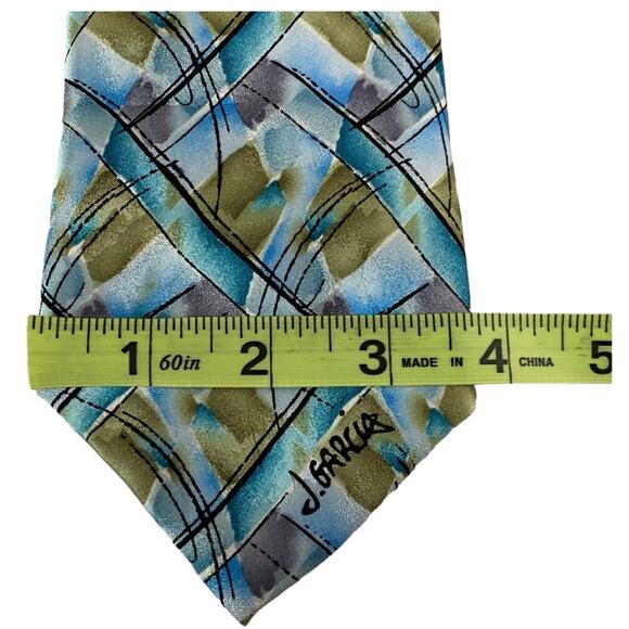 Jerry J. Garcia Northern Lights Necktie Blue Watercolor Artist Proof 2013 Signed - Picture 9 of 11